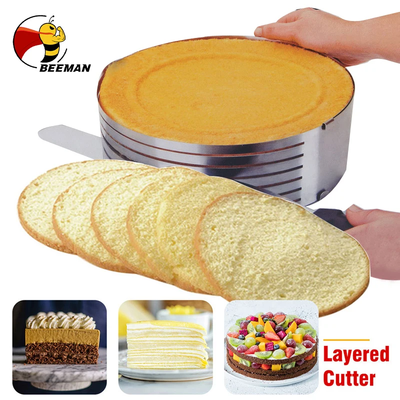 Регулируемый 6-слойный резак для торта из нержавеющей стали Круглый хлеба и форма
