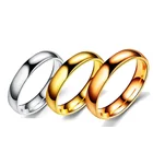 UAGE высокое качество 4 мм Оптовая Продажа простое кольцо модное кольцо из розового золота мужское и женское эксклюзивное обручальное кольцо для пары