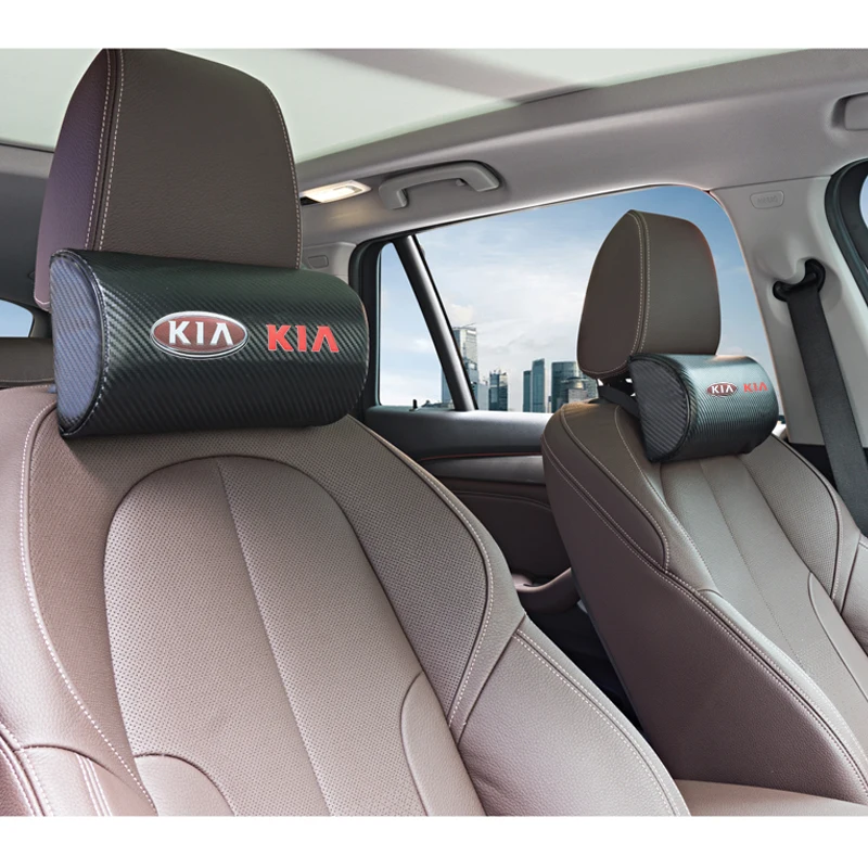 Автомобильное сиденье подушки для головы и шеи чехол из углеродного волокна