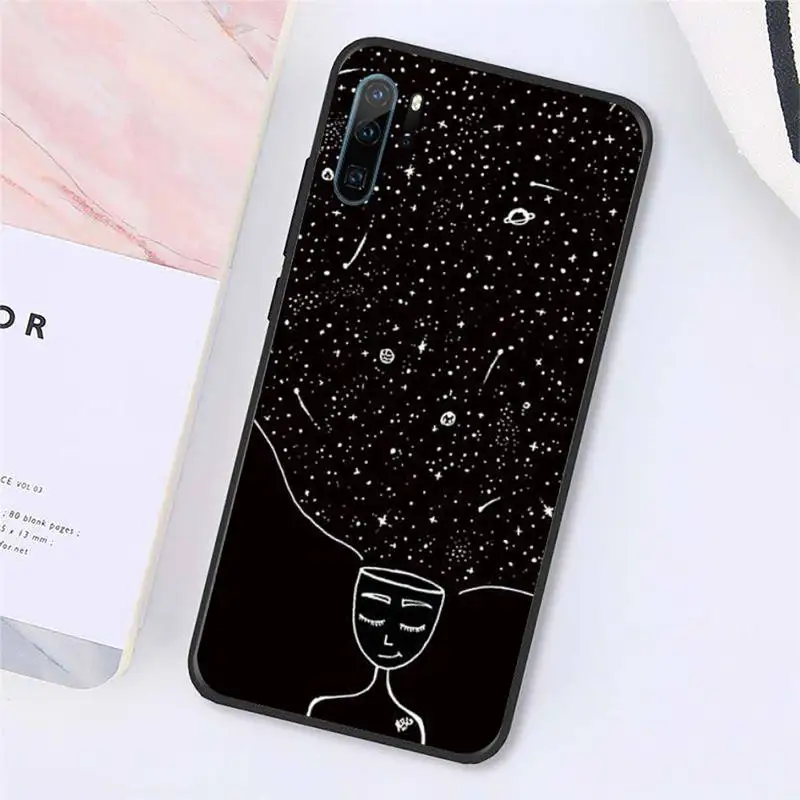 

Space Cartoon abstract shell Phone Case For Huawei honor Mate P 10 20 30 40 Pro 10i 9 10 20 8x Lite Y91C V17 6.38 6.44