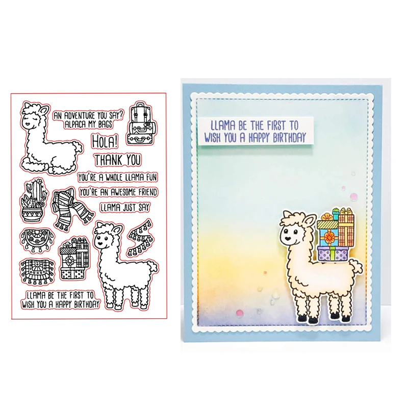 Llama Just Say прозрачный силиконовый набор штампов для скрапбукинга/фото открытки в