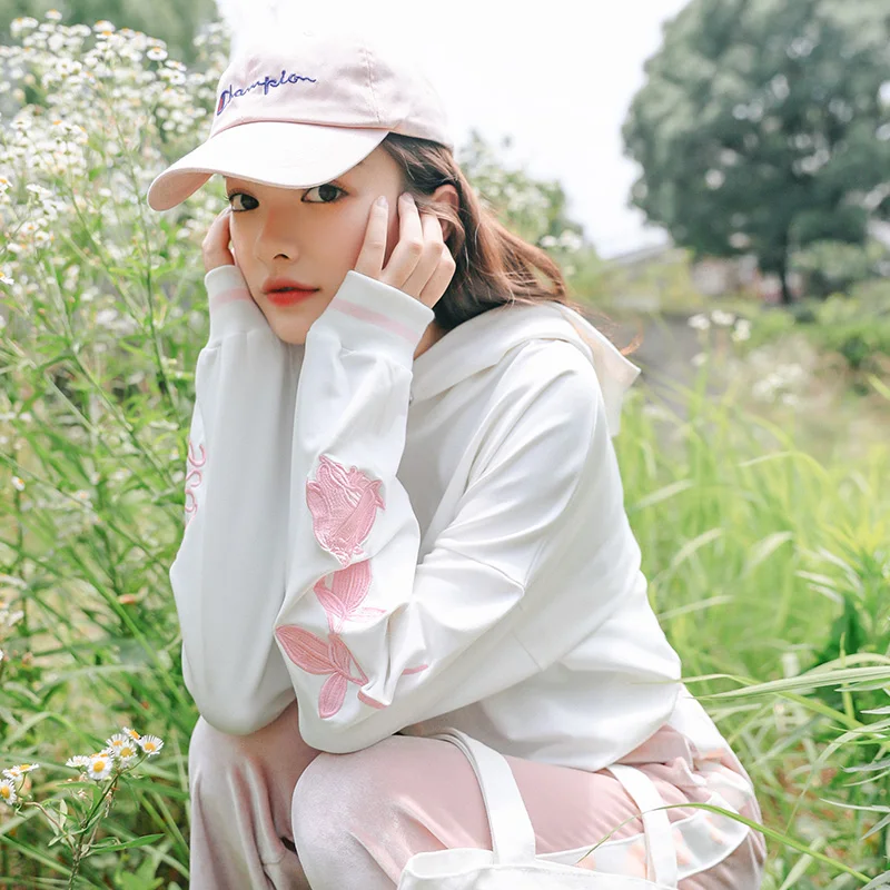 Женский винтажный милый свитшот с розой свободный свитер женский корейский