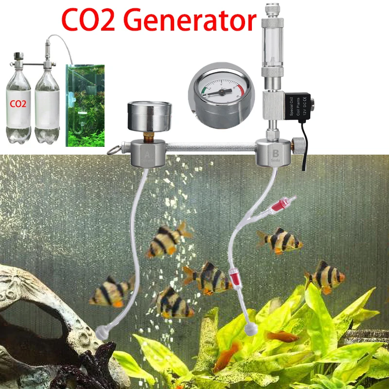 Система генератора CO2 для аквариума сделай сам комплект счетчик пузырьков с