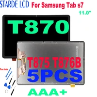 5pcs new 11 0 for samsung galaxy tab s7 sm t870 t875 t876b lcd display touch screen digitizer panel assembly