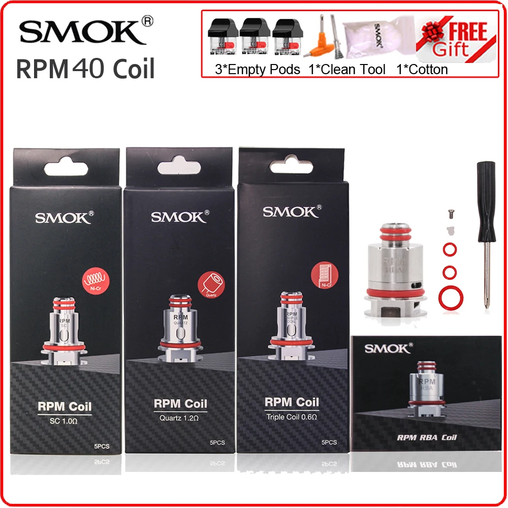 SMOK RPM40 RBA катушка головка сетка тройной испаритель резистор нагреватель Vape ядро электронная сигарета сопротивление ядро для SMOK об/мин 40
