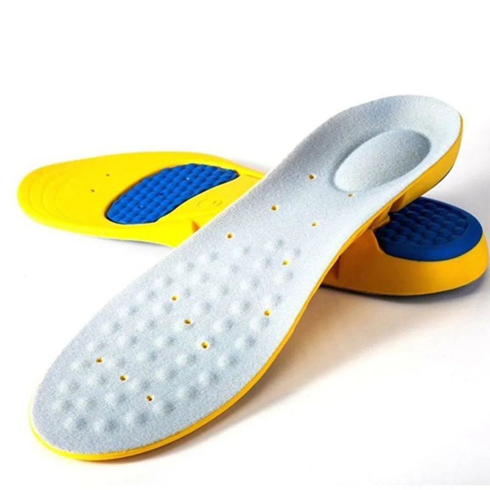 

1pair Climbing Soft Running Shock Absorb Foot Massage Anti Fatigue Arch Support Point Pressure Wear Resistant Sport Insole