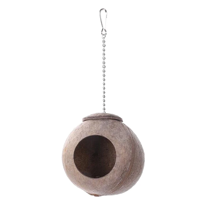 Натуральная Кокосовая Скорлупа домик для птиц домашних животных попугай Петушки