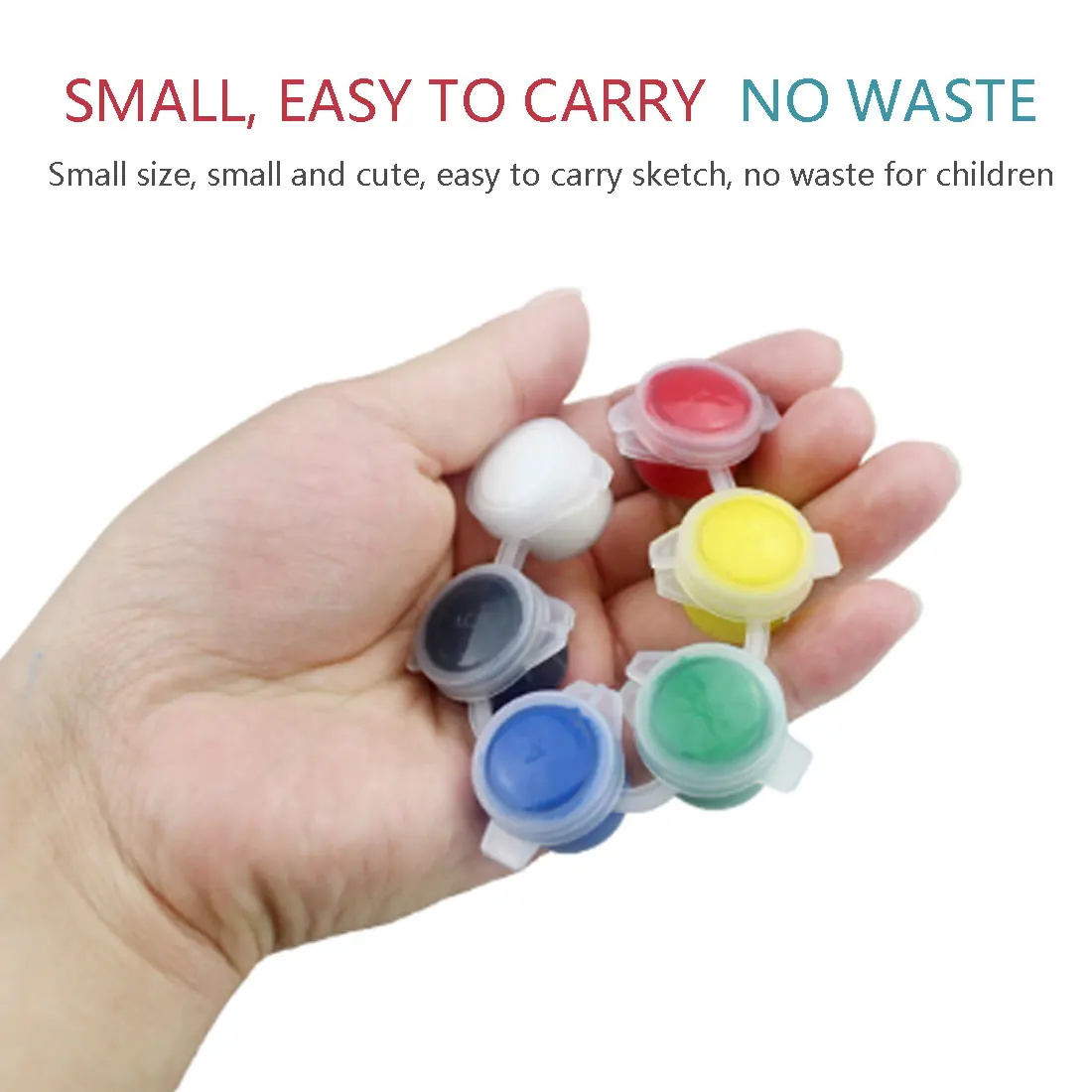 Набор кистей для рисования акриловыми красками 12 цветов | Канцтовары офиса и дома