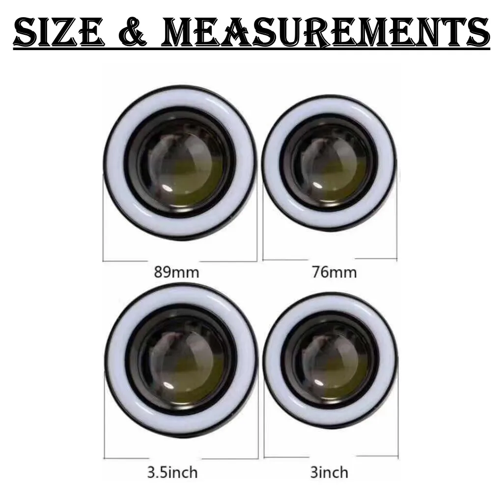 2 шт. 5/3/3.5 дюйма монолитный блок Ангельские глазки туман светильник s Led