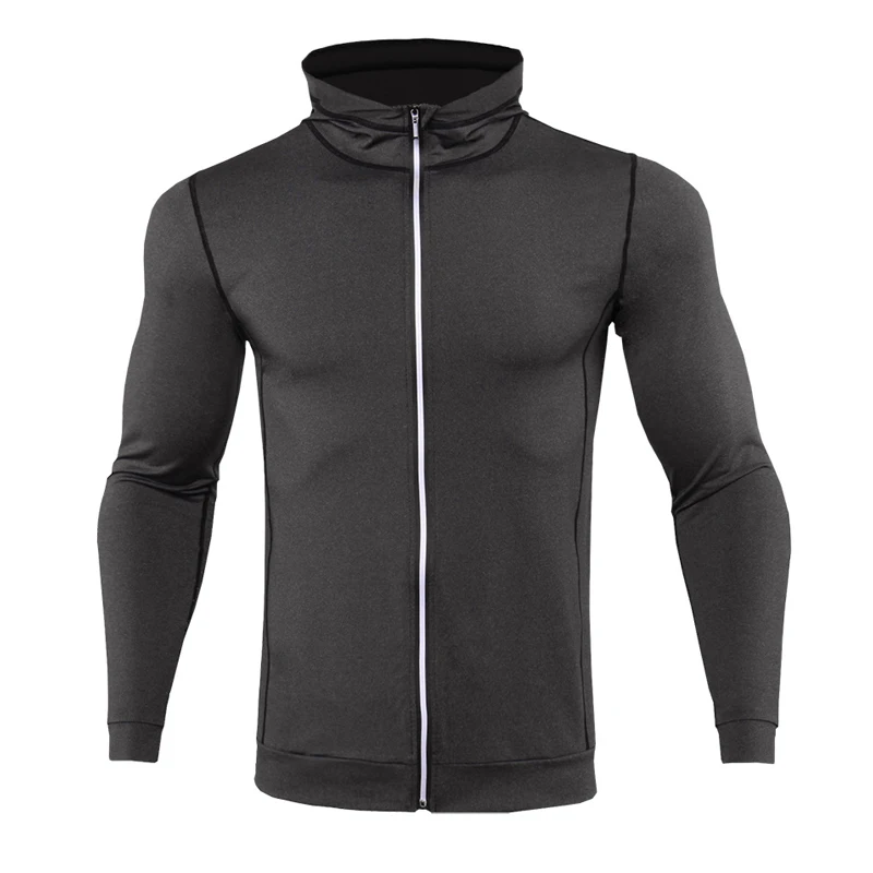Only coat Комплект из 4 предметов, мужская спортивная одежда, Компрессионные спортивные костюмы, быстросохнущие комплекты одежды для бега, спортивный костюм для бега, тренировок, тренажерного зала, фитнеса, спортивный костюм - Цвет: Only coat