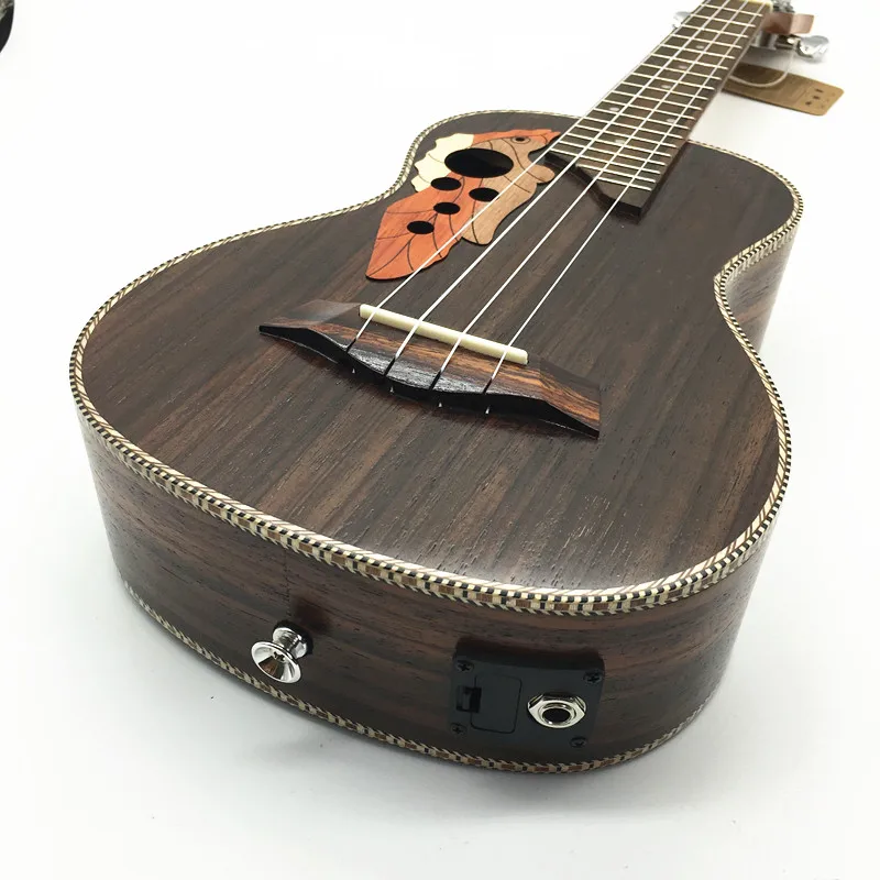 Электронная Звуковая дорожка 23 дюйма бас укулеле с отверстием для звука