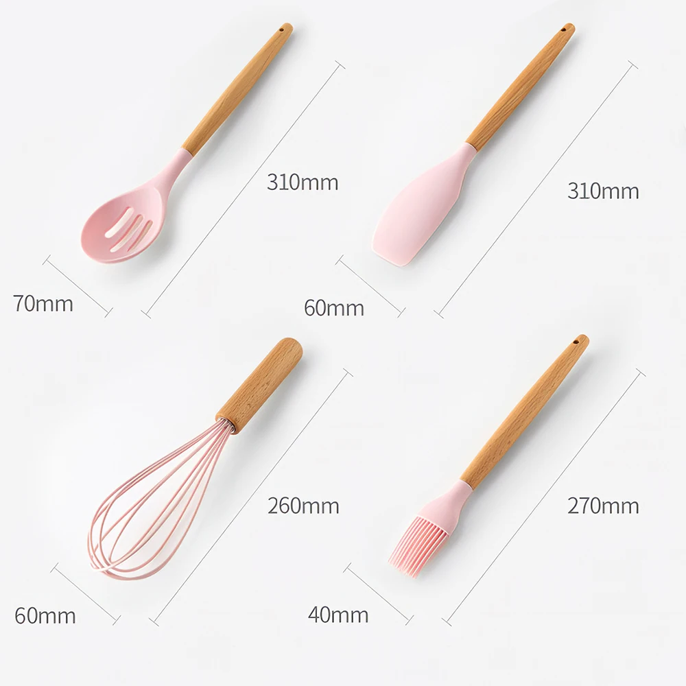 11Pcs Kitchen Utensils Set Silicone Tools Spoon Turner Tongs Spatula Cooking Ware | Дом и сад