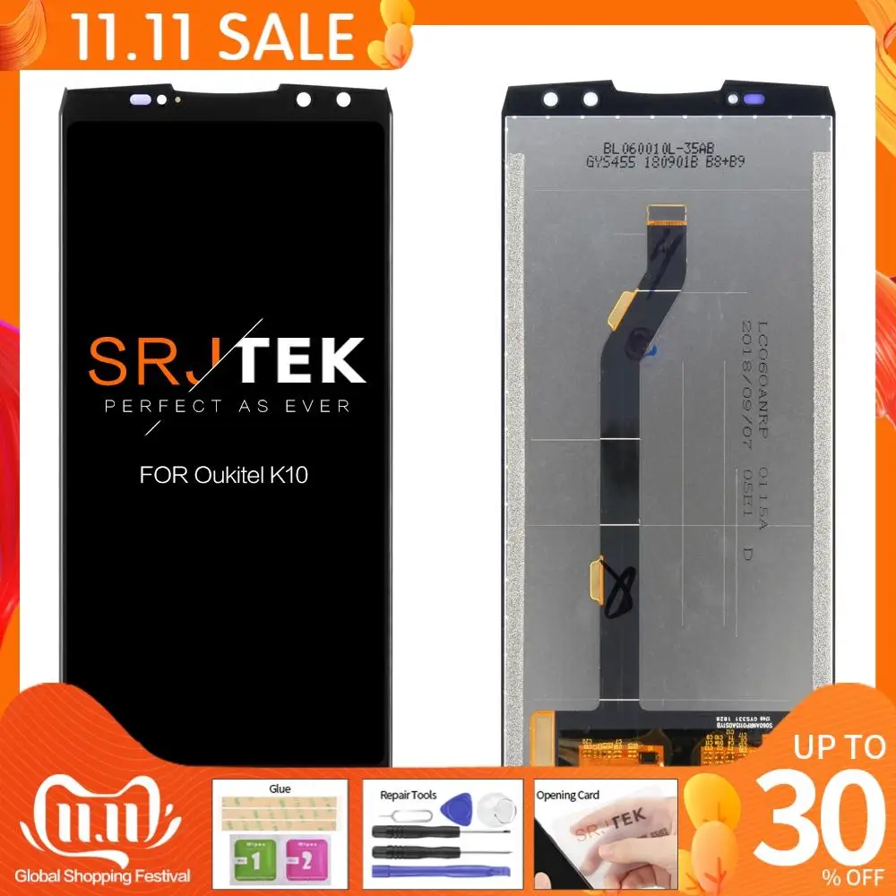 6 0 дюймов для OUKITEL K10 ЖК дисплей + сенсорный экран 100% оригинальный