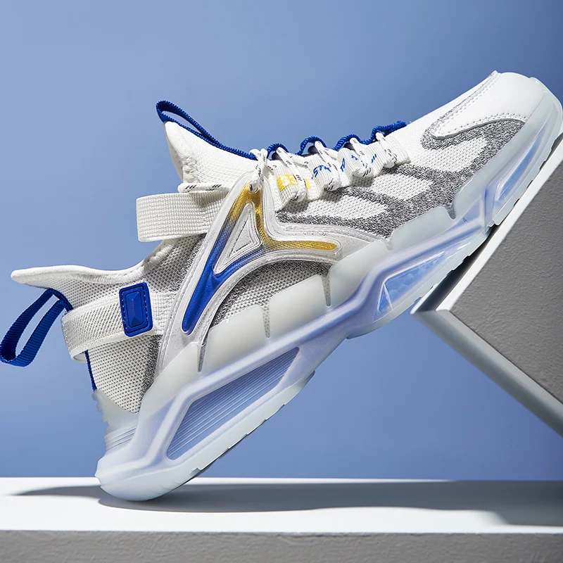 

Кроссовки мужские теннисные, роскошная обувь для бега, большой размер 39-46, цвет черный/белый