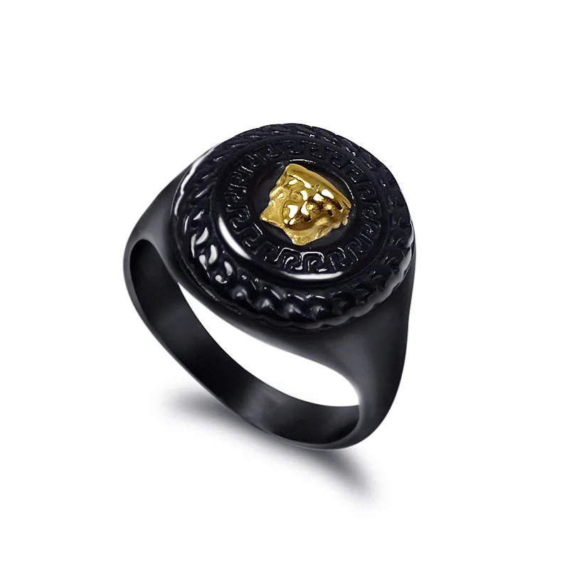 Мужские и женские резные кольца Megin D винтажные из нержавеющей стали в стиле панк