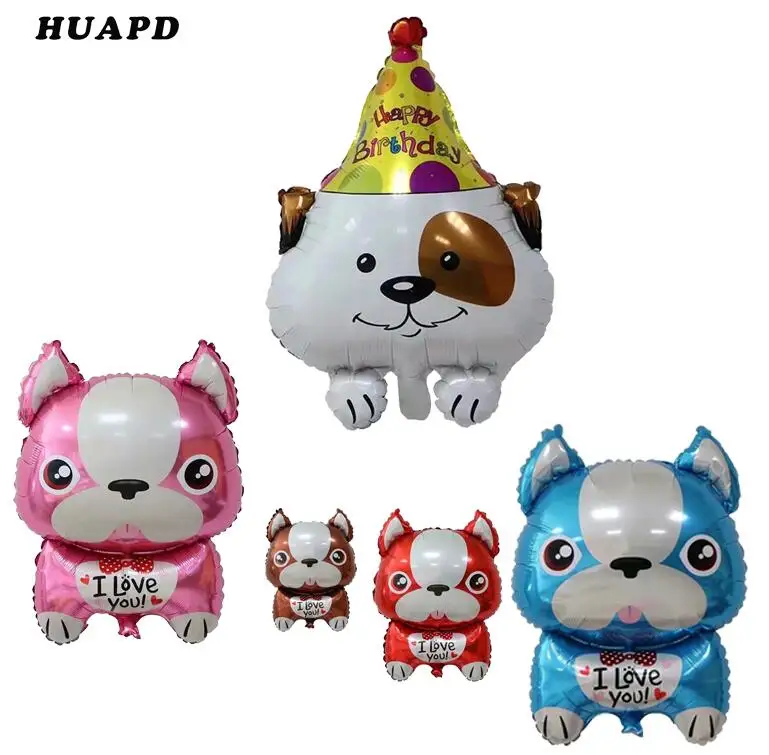 1 шт. новогодний Новый С Днем Рождения собака алюминиевый воздушный шар Дети День
