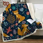 BeddingOutlet Фокс шерпа одеяло мультфильм животных покрывала лист цветок плюшевые одеяло для кровати диван диван плед пейсли постельные принадлежности
