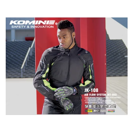 

New for KOMINE JK-108 titanium leather with mesh racing suits motorcycle jackets race jackets 2 Color