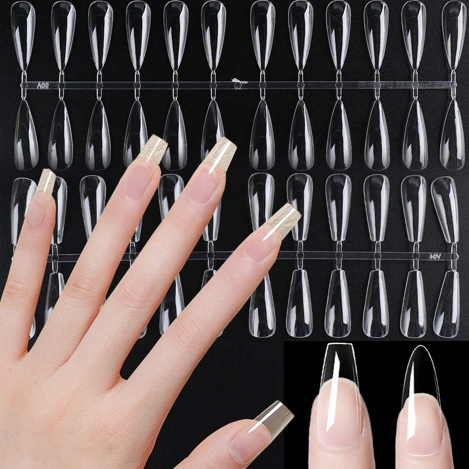 

240 шт. накладные ногти, накладные ногти на ногти, полное покрытие, гроб, лак для ногтей, инструменты SA1850