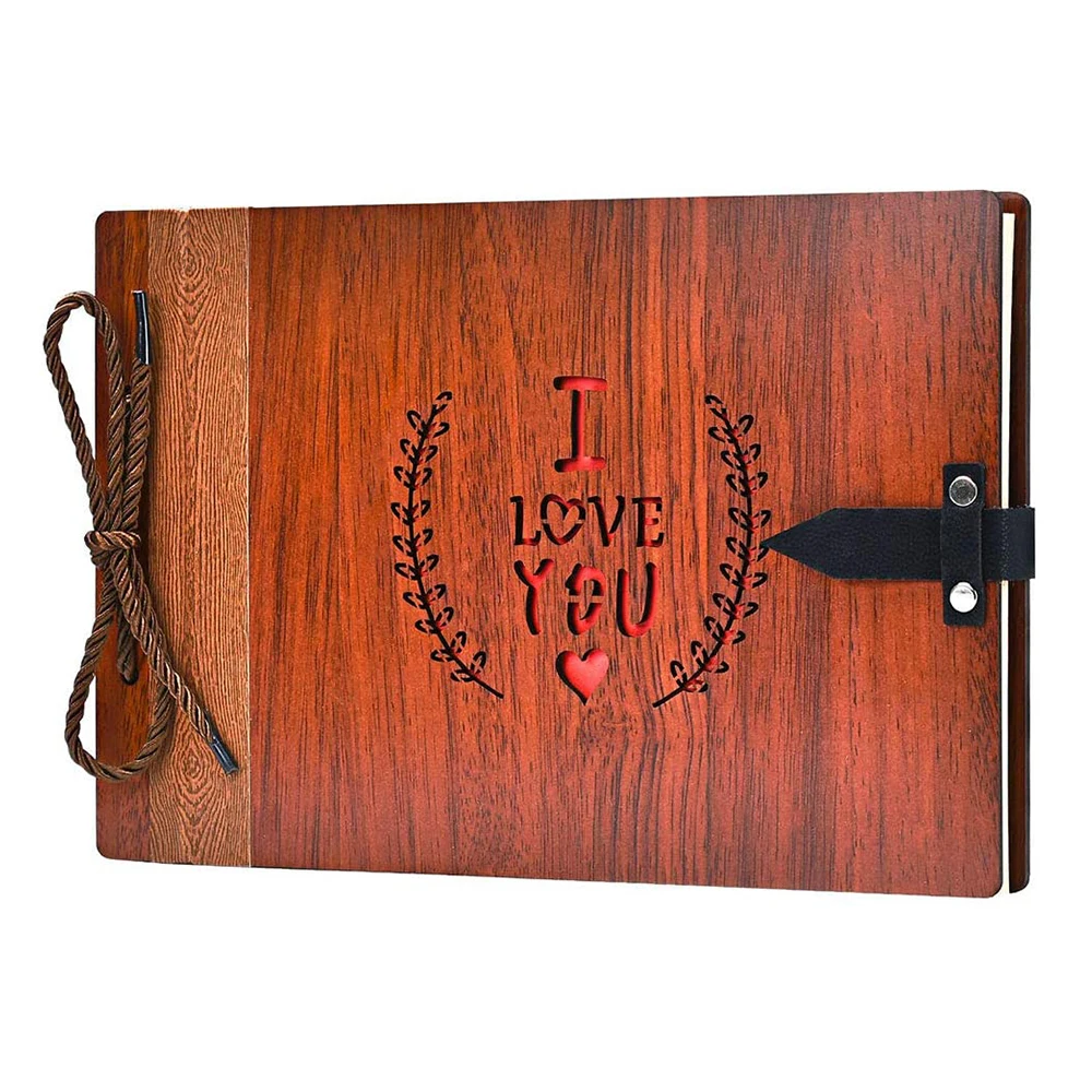 

DIY scrapbook 80 pages pasteable photo album scrapbook anniversary birthday friends graduation travel memory gifts