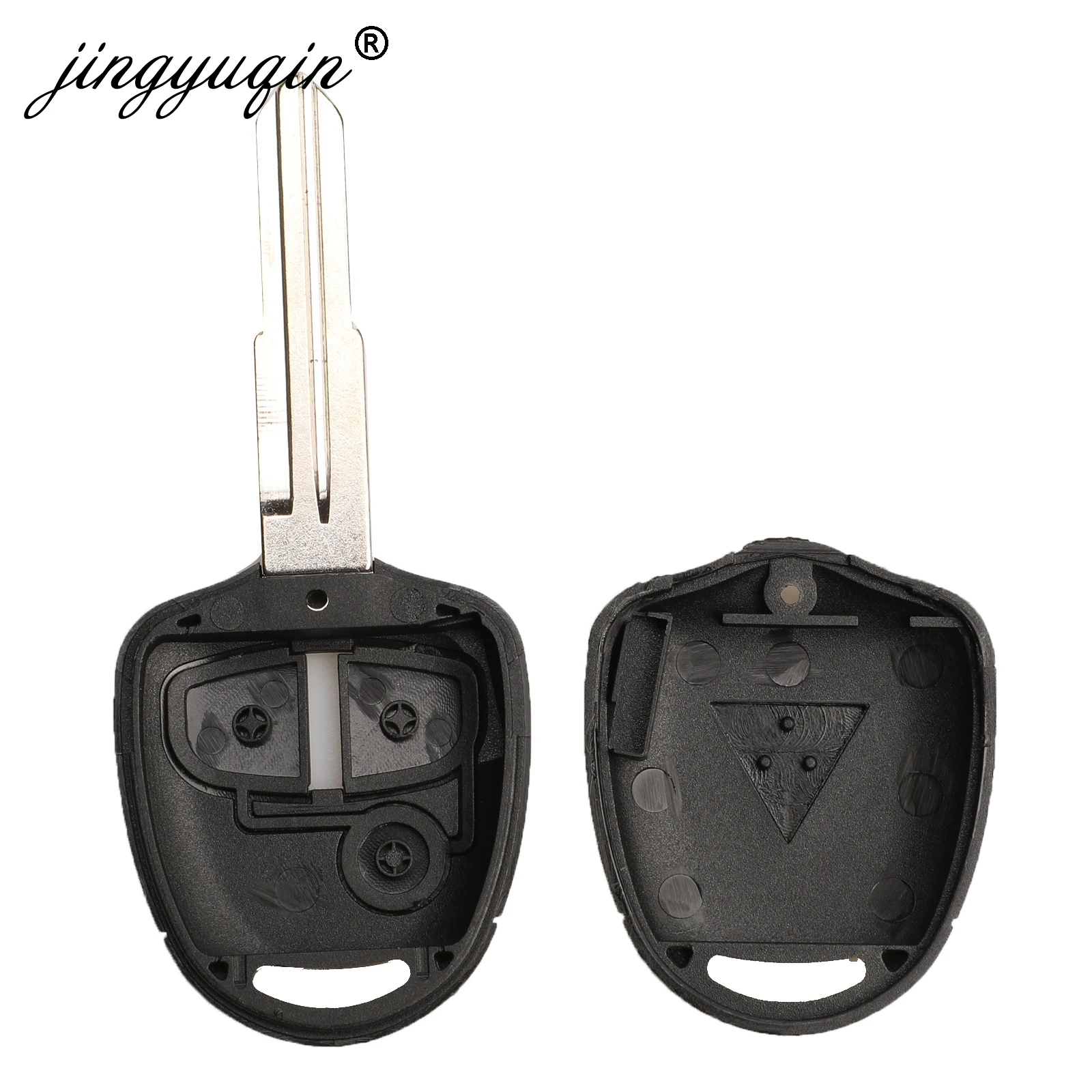Jingyuqin 2/3 кнопки чехол для дистанционного ключа от машины для Mitsubishi Lancer EX Evolution Grandis Outlander ключ оболочки MIT8/MIT11 лезвие