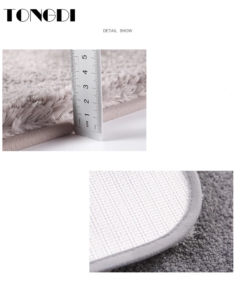 tongdi bathroom carpet mats soft shower fannelette microfiber non slip rug decoration for home living kitchen room parlour free global shipping