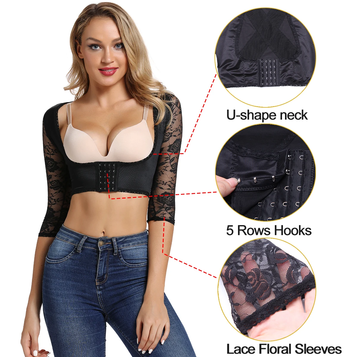 Корсет для спины пояс коррекции осанки кружевной формирователь Корректирующее