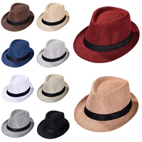 imixlot 2020 new fashion retro mens jazz cap spring summer bowler outdoor straw cowboy hat classic version chapeau hats