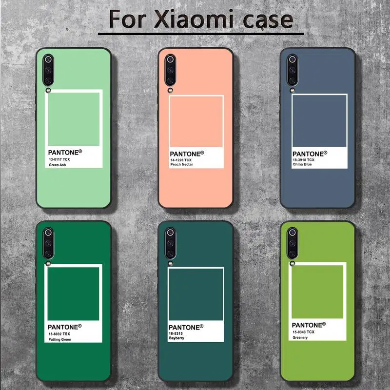 Pantone Color Card Phone Case for Xiaomi mi 9 10 pro 6 8 9 lite 2 3 Note 2 3 Max note 10 lite Pocophone F1