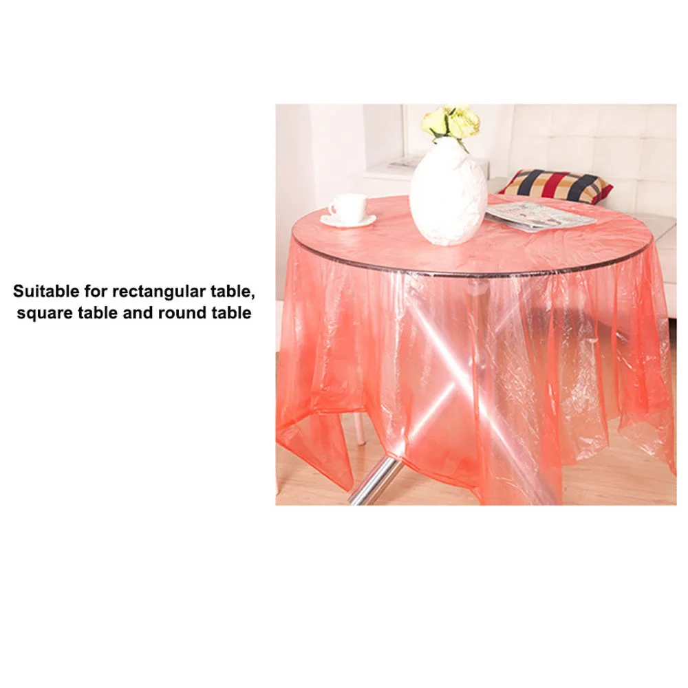 

10pcs Disposable Plastic Waterproof Oilproof Tablecloth for Party BBQ Birthday Grad Decoration Supplies