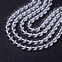 high quality transparent pure 4mm 6mm 8mm 10mm natural stone beads for diy bracelet necklace womenmen jewelry loose spacer bead