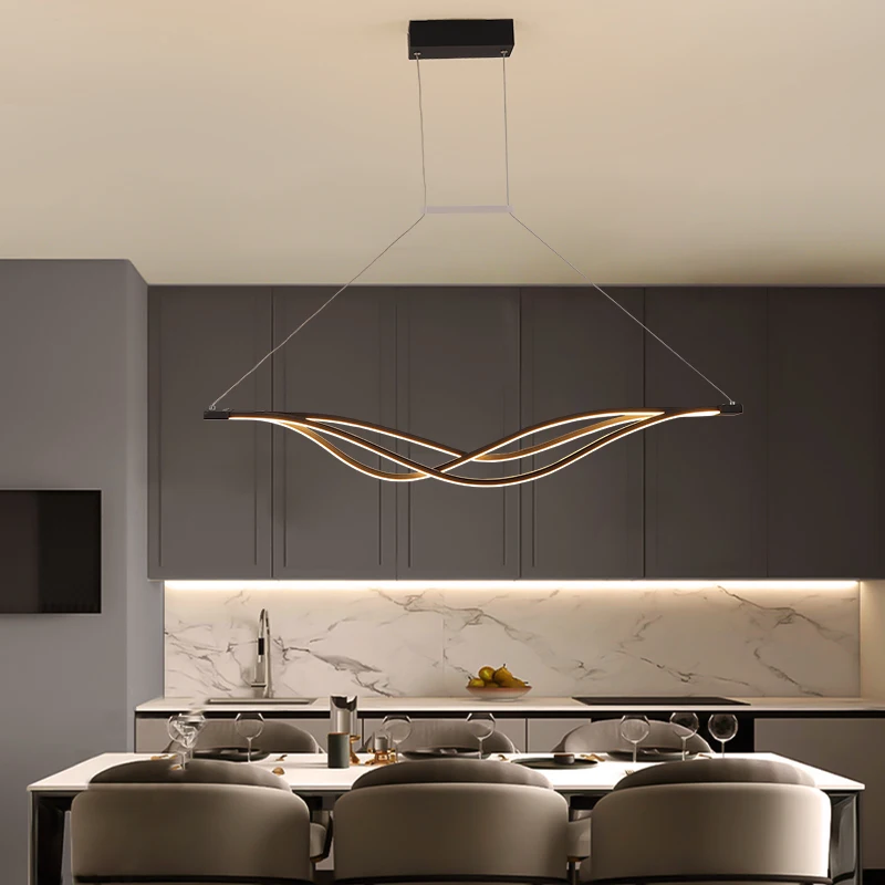 BWART Ceiling Chandelier Led Modern Pendant Lamp For The Kitchen Dining Living Room Home Decor Lustre Black Light Fixture | Лампы и