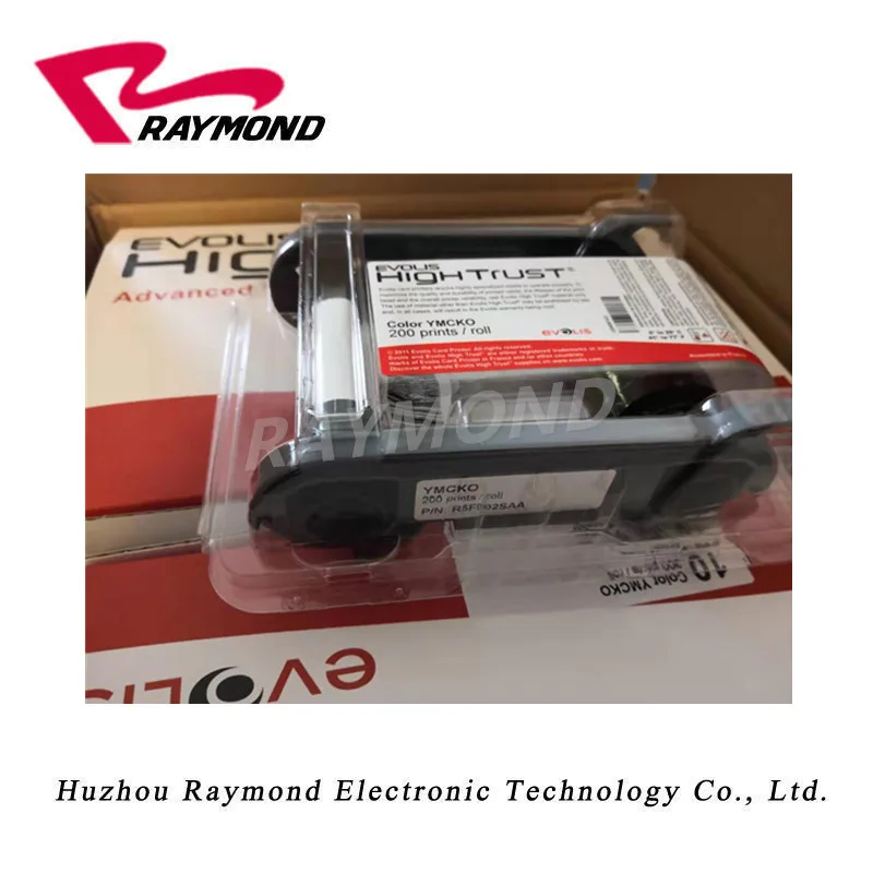 Оригинальная цветная лента Evolis R5F002SAA YMCKO 200 принты ленты для принтера evolis