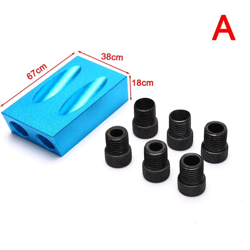 

1Set Woodworking Oblique Hole Locator Drill Bits Pocket Hole Jig Kit 15 Degree Angle Drill Guide Set Hole DIY Carpentry Tools