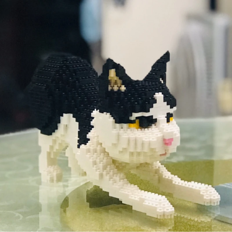 Balody 16039 персидский кот черный котенок животные Домашние 3D модель DIY Мини Алмазные