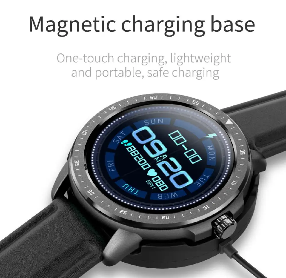 

BEESCLOVER CF19 Smart Bracelet Round Dial 240*240 Touch Screen Heart Rate Monitor Step Counts IP67 Waterproof Wristwatch d40