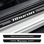 4 шт. автомобиль наклейка для порога для Hyundai Getz величие NEXO частокол ограда палисадник сетка STAREX TIBURON Tucson Авто аксессуары углеродного волокна наклейка