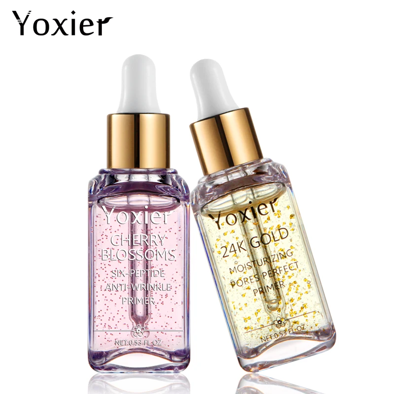 Yoxier основа для макияжа увлажняющая эссенция 24 k Gold Elixir контроль масла Профессиональный матовый сыворотка серия брендовая основа под макияж 1 шт