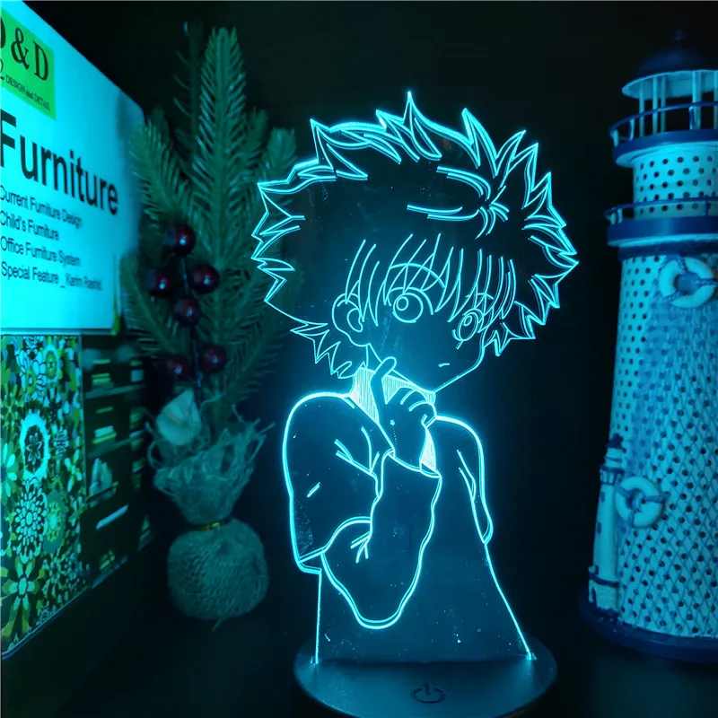 Светодиодный ночник Hunter X Killua Zoldyck набор 3d моделей рождественский подарок аниме