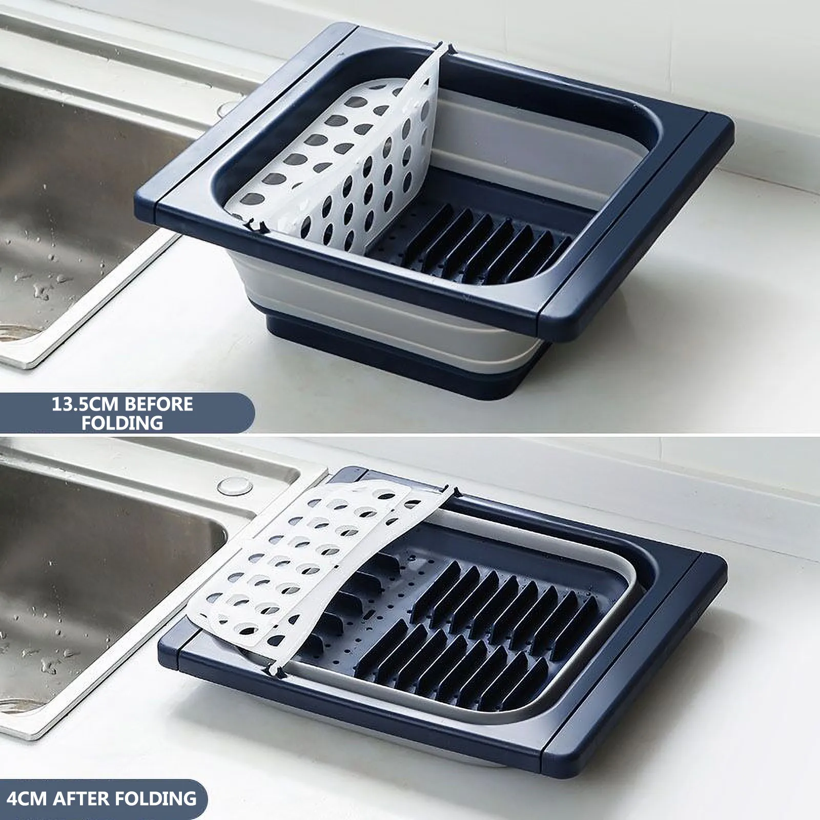 

Folding Dishware Tableware Folding Drain Basket Folding Tableware Creative Storage Sink Storage Box Kitchen Accessory Tools