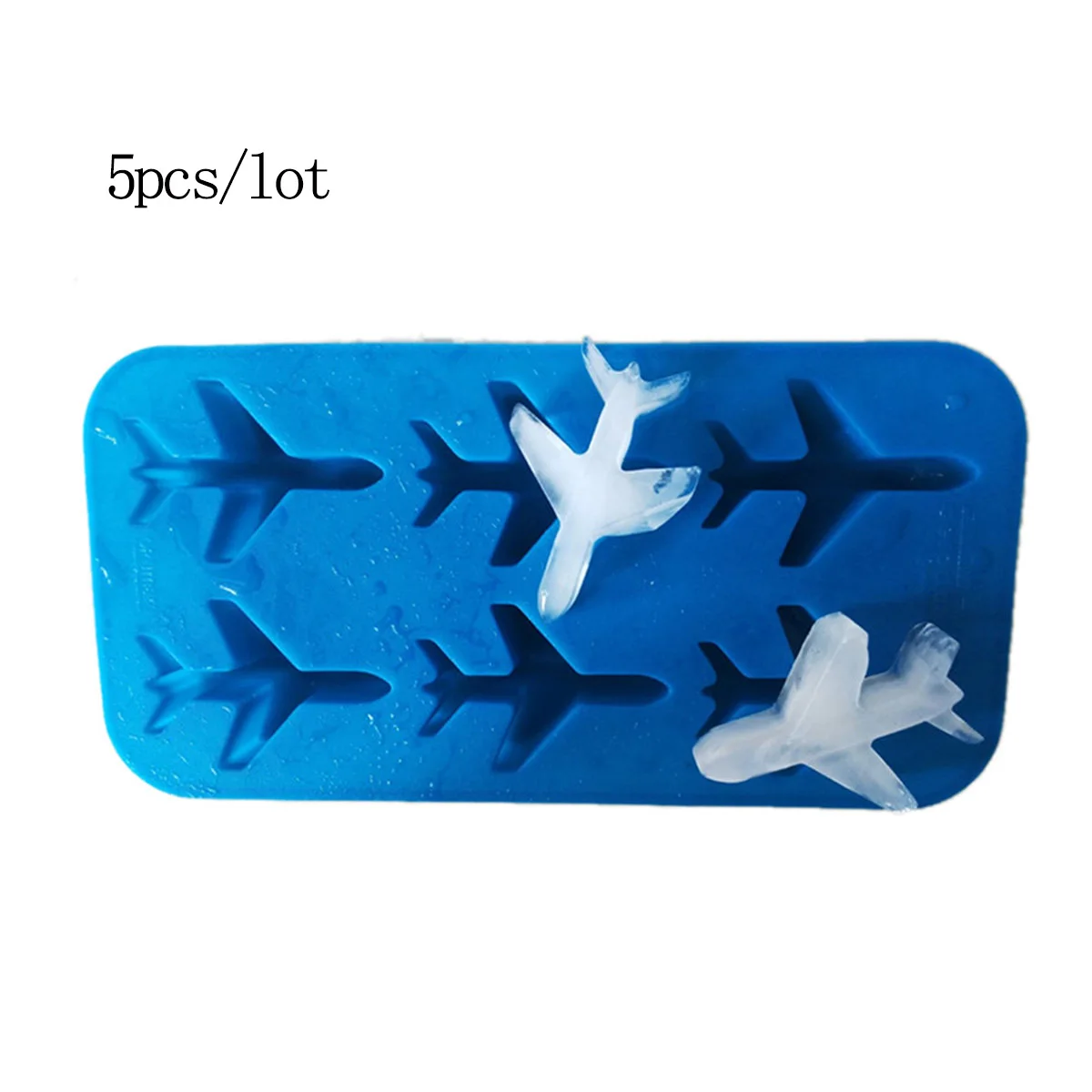 

5 шт. силиконовых кейсов 3D самолет Форма кубика льда мяч пресс-форм для мороженого Fondant (сахарная) шоколадная форма для тортов украшения