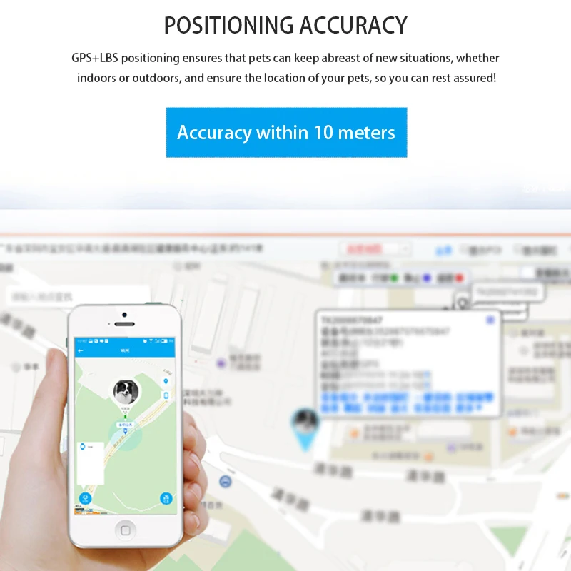Pet gps трекер для собак ошейник для кошек и собак gps трекер Водонепроницаемый USB кабель перезаряжаемый питомец собака безопасности забор
