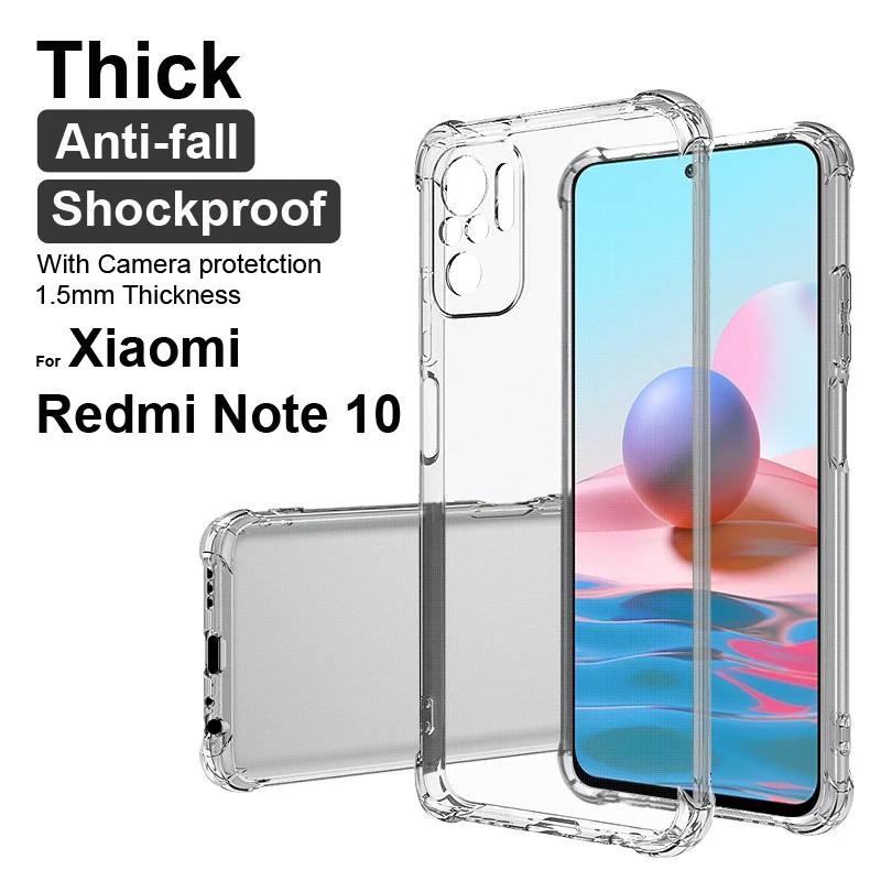 Чехол для Xiaomi Redmi Note 10 4G M2101K7AI M2101K7AG 6 43 дюйма чехол Note10 мягкий прозрачный