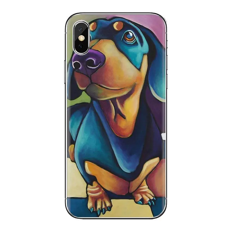 Такса силуэт щенки собака для huawei G7 G8 P7 P8 P9 Lite Honor 4C 5X 5C 6X Коврики 7 8 9 Y3 Y5 Y6 II 2 Pro 2017
