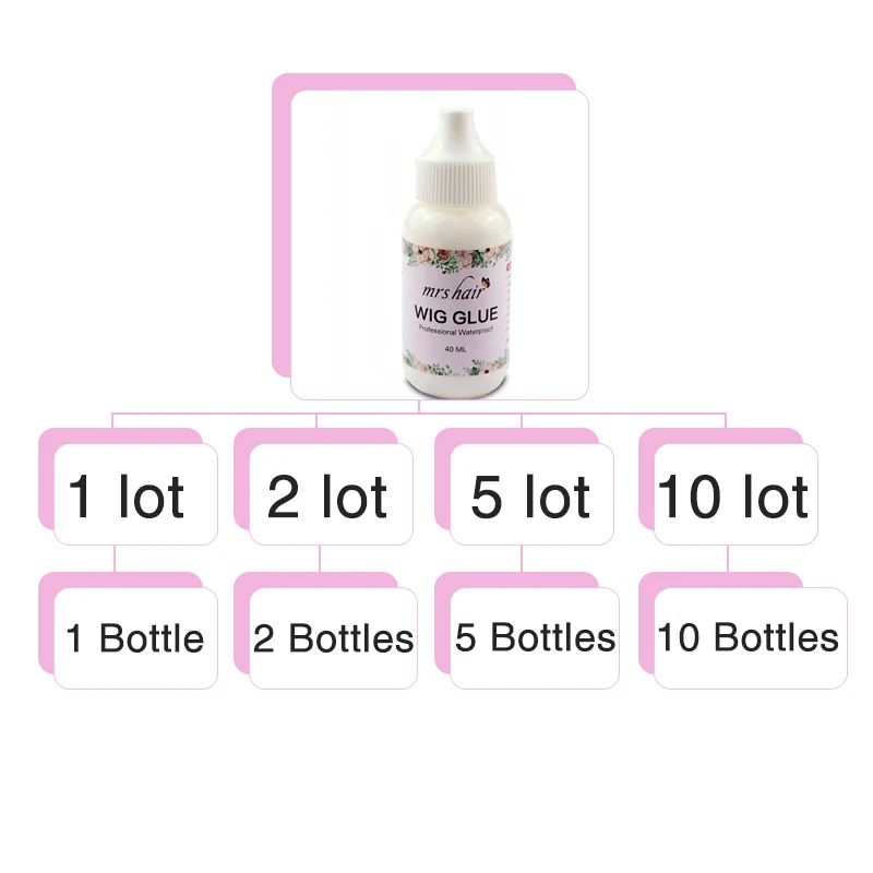 40ML Lace Wig Glue WaterProof Wig Bonding Glue Invisible Adhesive With 1 Bottle Remover For Lace Wig Adhesives Bobo Wig Bond