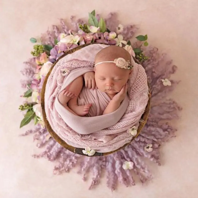 

Stretch Baby Blanket Infant Photography Props Solid Color Newborn Photo Wraps shower gifts for kids bedroom rug decor