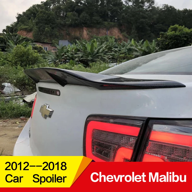 Используется для Chevrolet Malibu спойлер 2012 13 14 15 16 17 18 19 лет глянцевое углеродное волокно/FRP заднее крыло R стиль аксессуары для автомобиля refitt