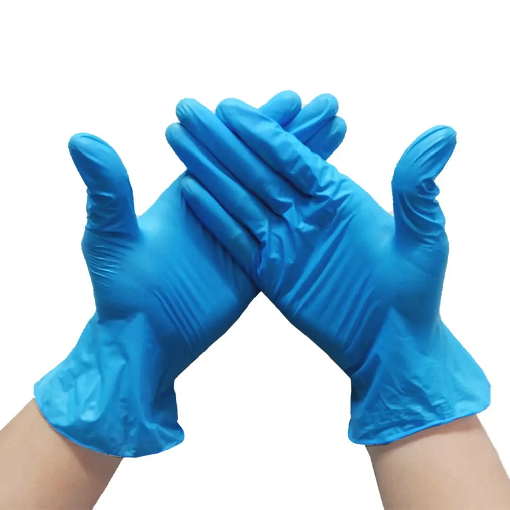 

100pcs Nitrile Gloves Waterproof Mechanic Laboratory Work Household Cleaning Safety Disposable Synthetic Latex TPE Gloves