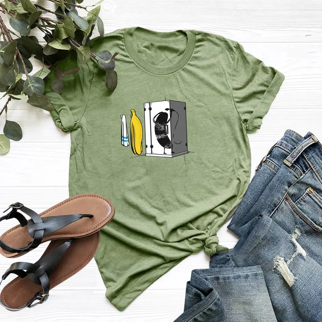 Новинка 2019 летняя модная женская рубашка с забавным принтом Женская хлопковая