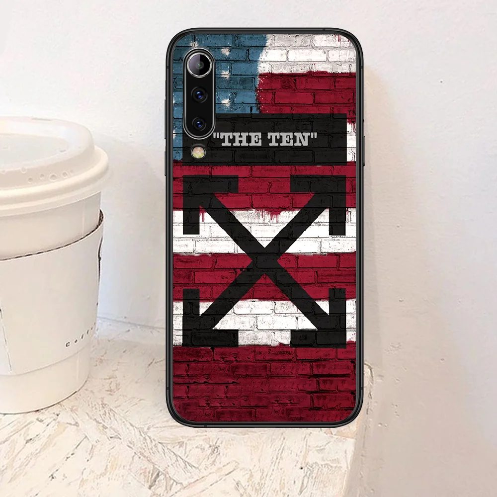 

American luxury brand stripes Phone Case For Xiaomi Mi Note 10 A3 9 MAX 3 A2 8 9 Lite Pro Ultra black Hoesjes 3D Bumper Trend